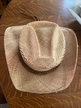 Straw Cowboy Hat - Natural Straw